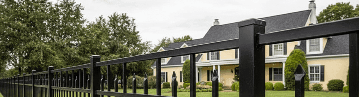 Aluminum fence installation example