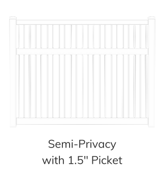 Vinyl Fence Style - Semi-Privacy with 1.5 inch Picket