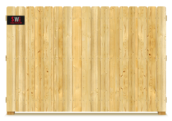 Wood fence section