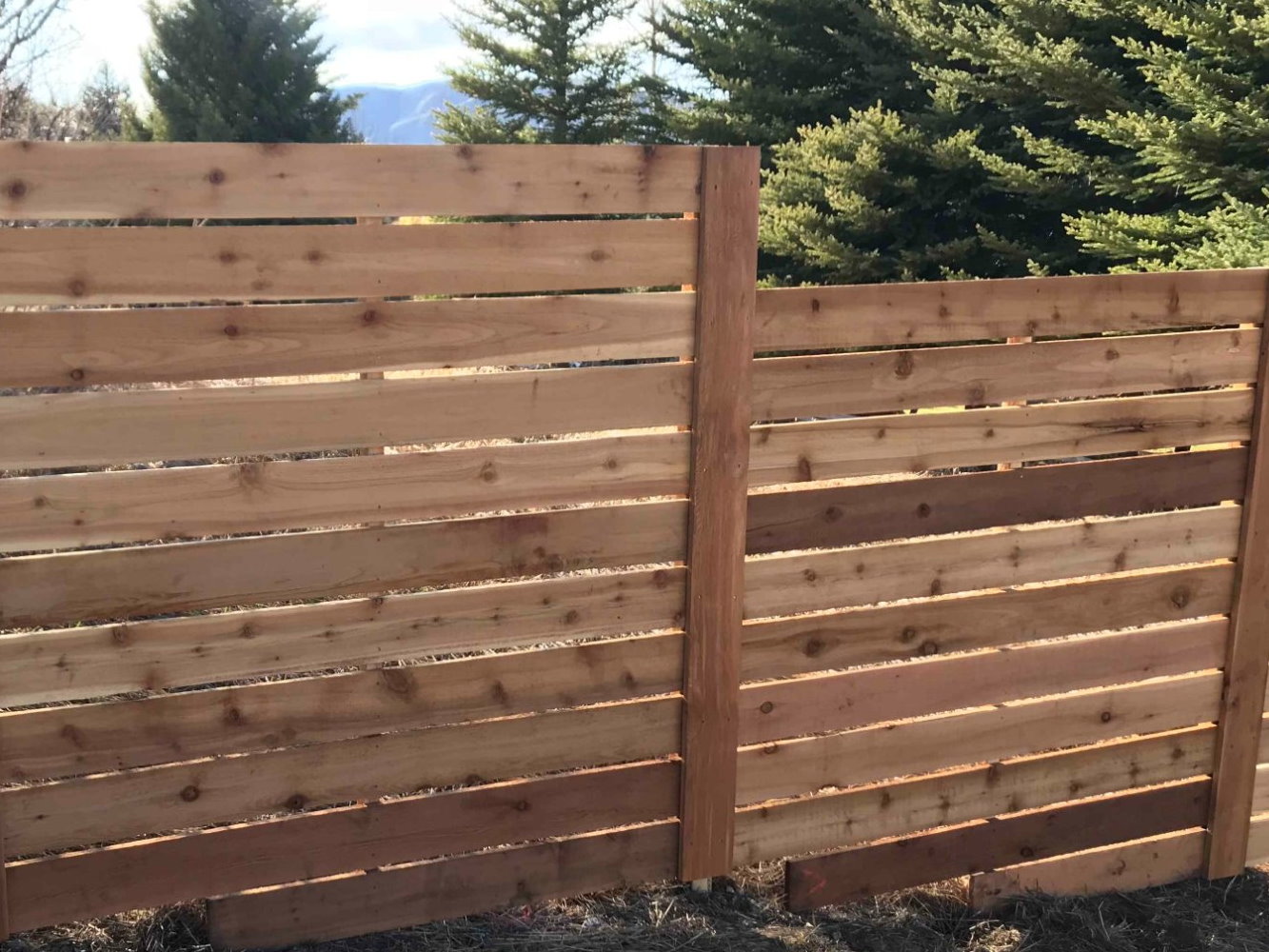 Hartrandt WY horizontal style wood fence