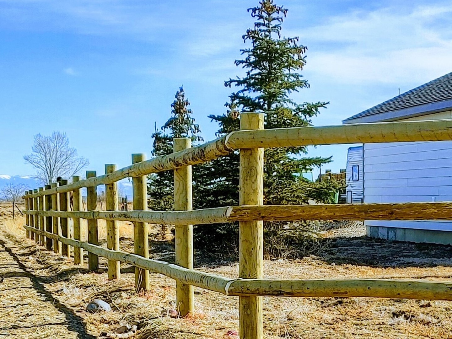 Saratoga WY Split Rail Style wood fence